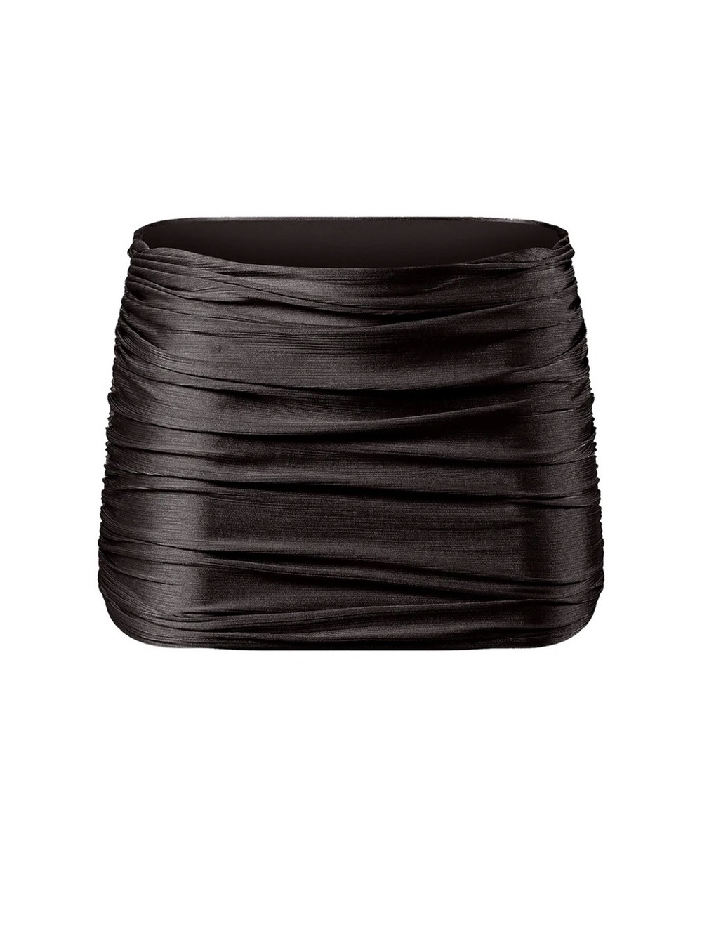 NWT Divino Seas Cloud Skirt Silky Black Ruched Swim Cover Up - XS - NEW
